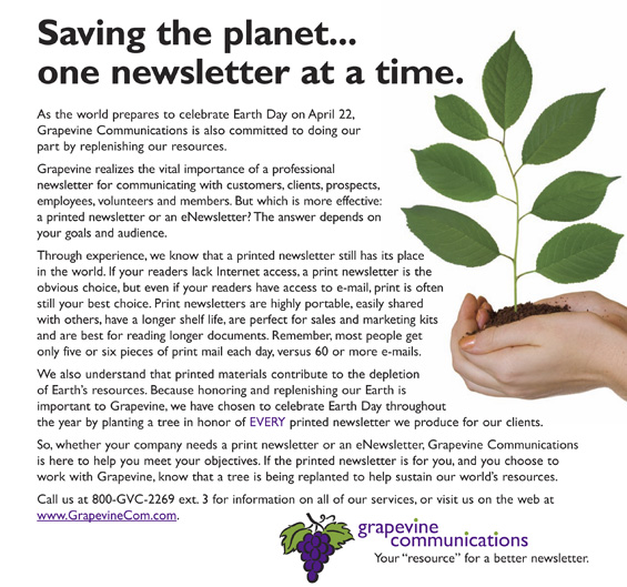 Doing our part to honor and replenish our Earth